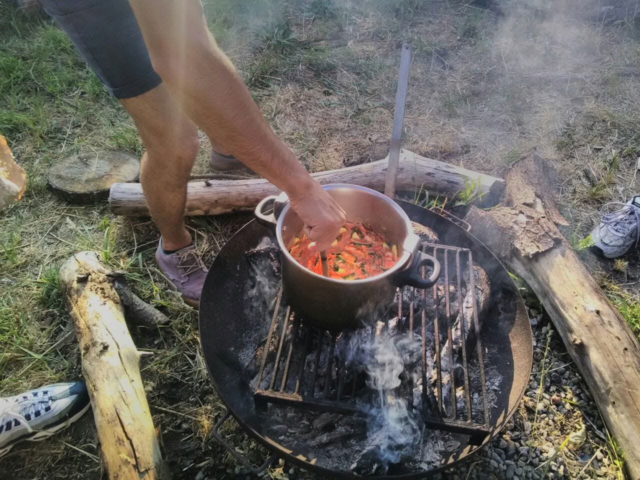 Cuisine sur le feu
