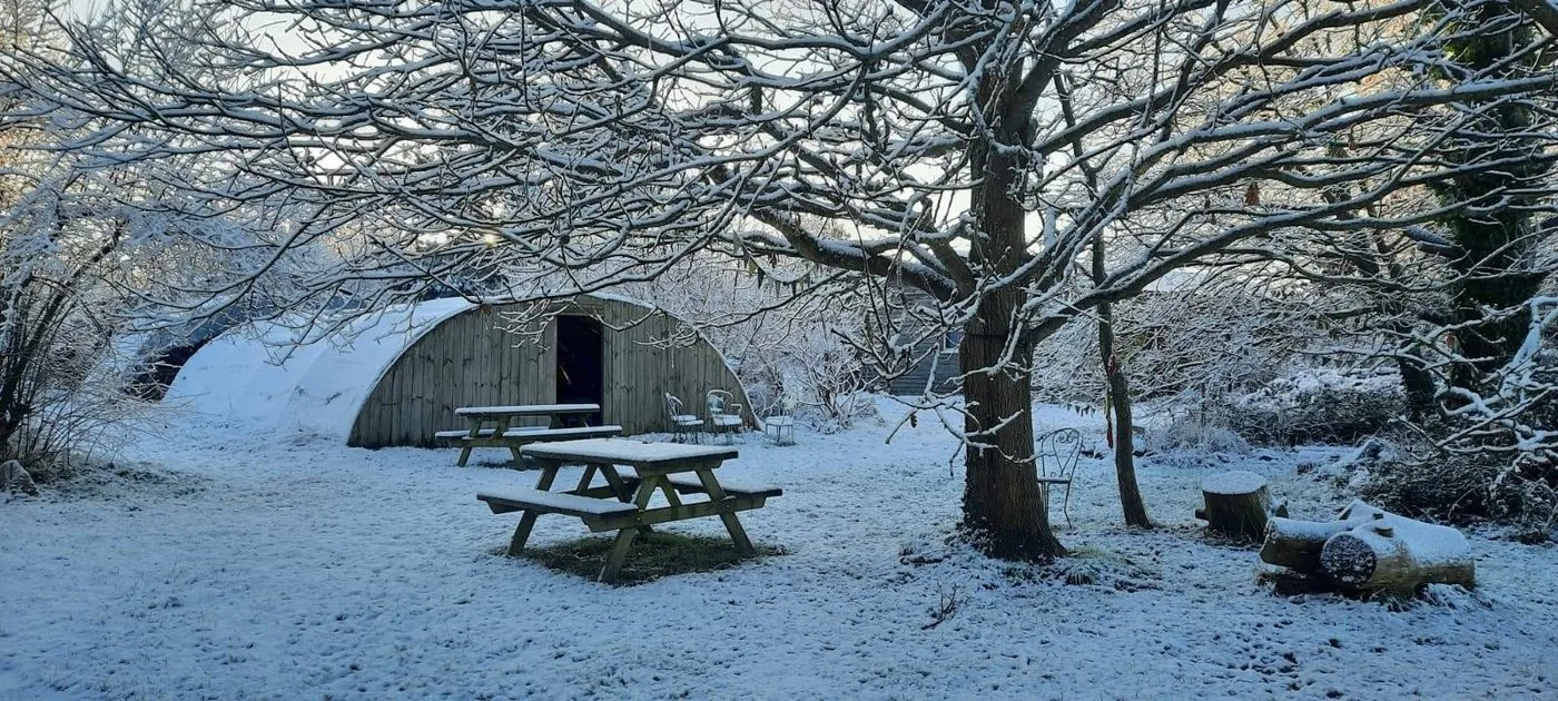 Serre Arc-en-Ciel sous la neige